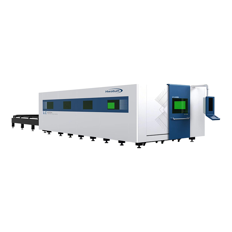 Mașină de tăiere cu laser cu fibră optică cu masă dublă
